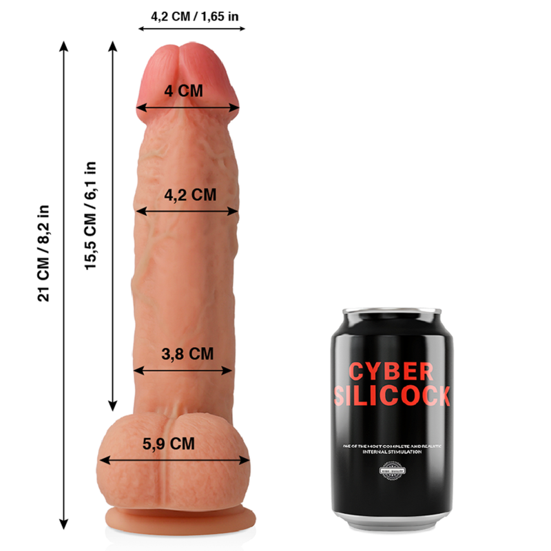 CYBER SILICOCK Saul realistyczny dildo z przyssawką