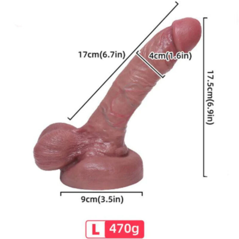 Realistyczny dildo z płynnego silikonu, 17 cm, do intensywnego wypełnienia ARMONY