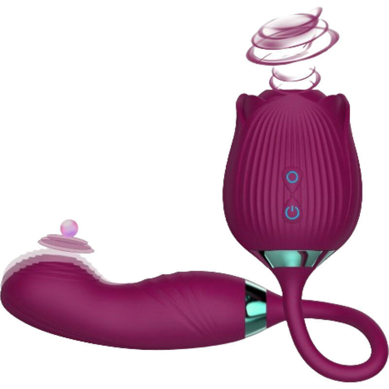 Armony Delight Flower Wibrator Ssąco Pchający Fioletowy