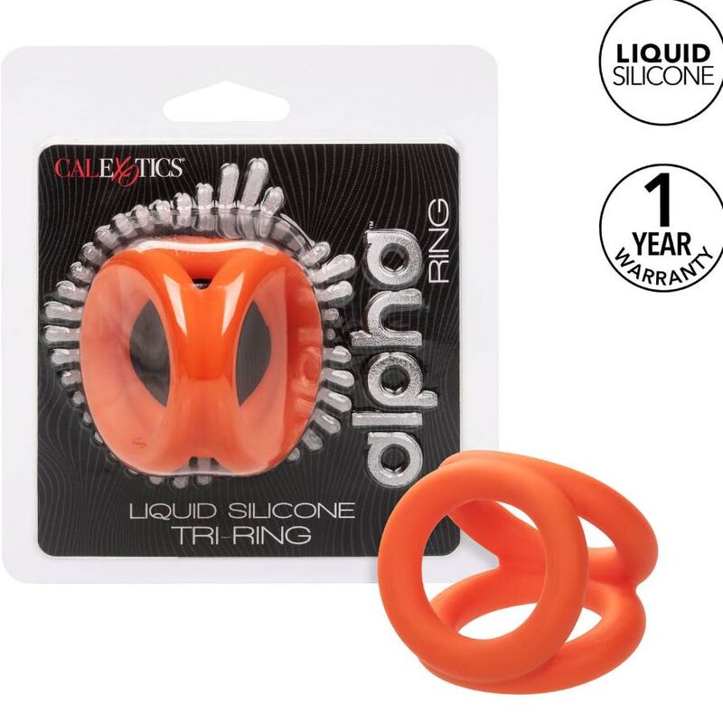 CalExotics Alpha Tri Ring Orange — pierścień na penisa bez wibracji