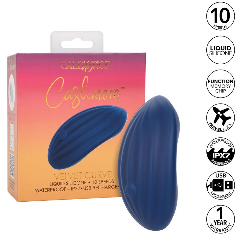Wibrator CalExotics Cashmere Velvet Curve Blue