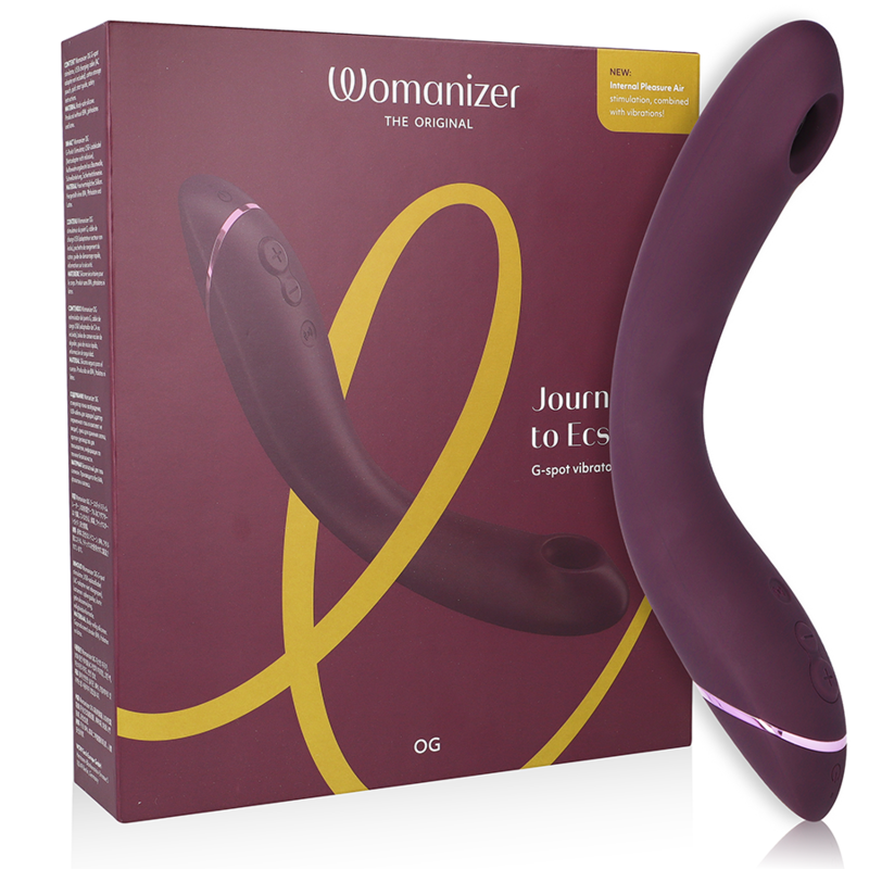Womanizer OG wibrator punktu G z falami ciśnieniowymi, bakłażanowy