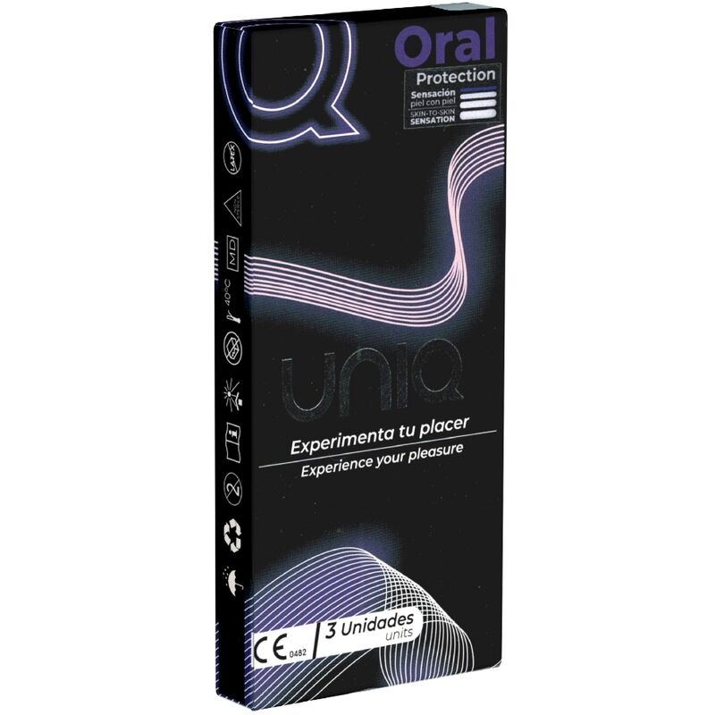 Bezlateksowa maska oralna do bezpiecznego seksu oralnego, przezroczysta i komfortowa UNIQ