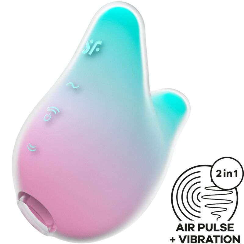 Satisfyer Mermaid Vibes wibrator ze stymulacją falami ciśnienia, miętowy i różowy