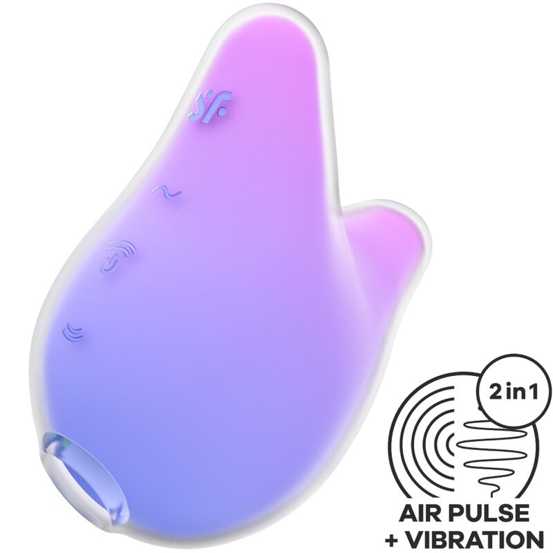 Satisfyer Mermaid Vibes wibrator stymulujący falami ciśnienia, fioletowo różowy