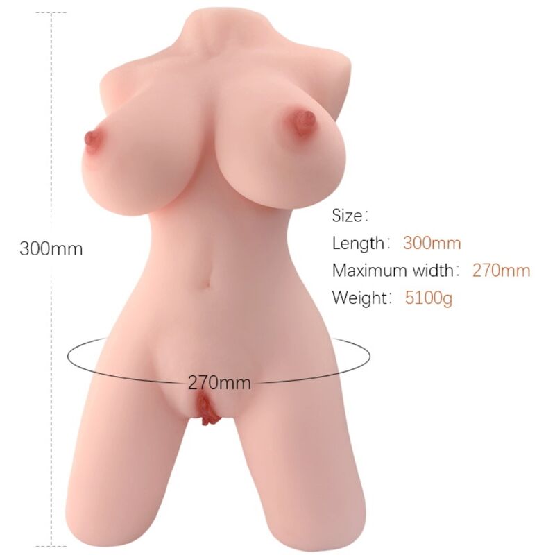 Realistyczny masturbator torsowy z TPE o naturalnej wadze ARMONY