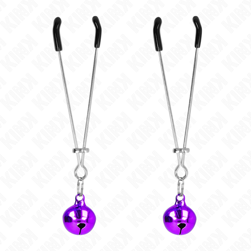 KINK Thin Bell zaciski na sutki, fioletowe, 7 cm