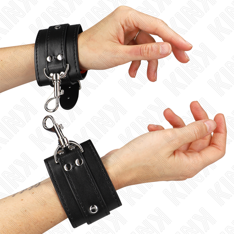 Kajdanki KINK Dungeon, czarne, z możliwością zapięcia na kłódkę