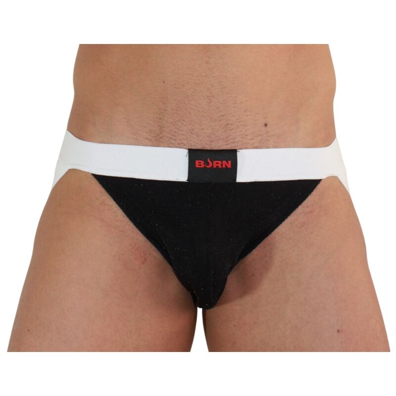 Jockstrap BURN 004 w czerni i bieli