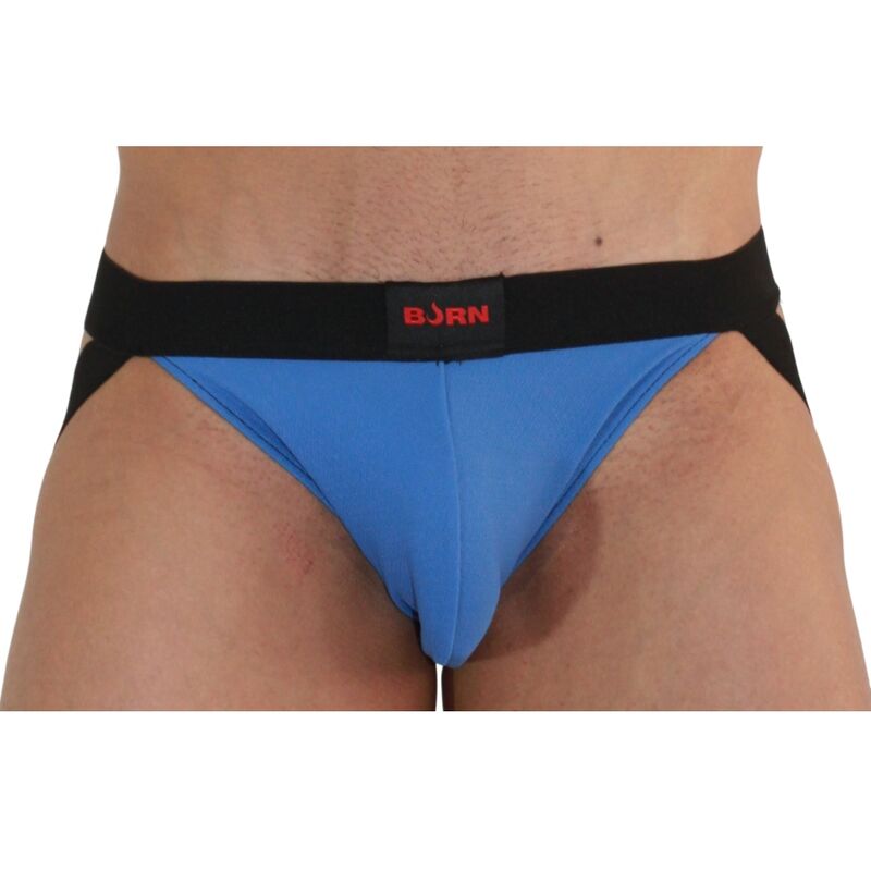 Jockstrap BURN 008 w kolorze niebieskim i czarnym, rozmiar L