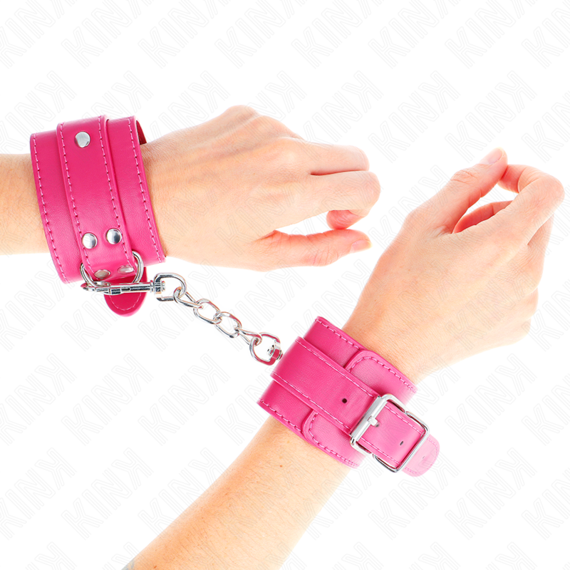 Kajdanki na nadgarstki KINK Raspberry Rose, regulowane