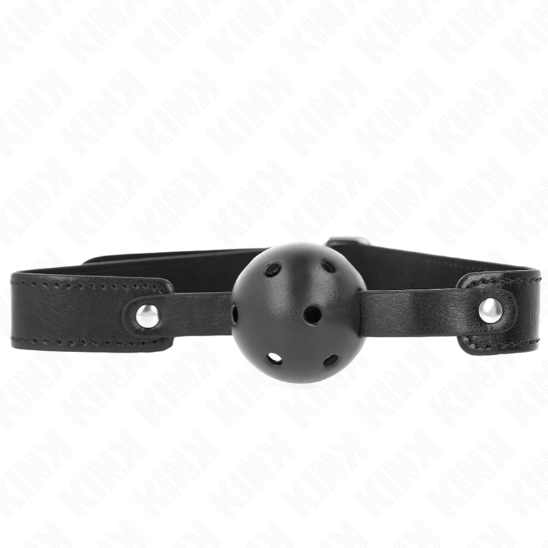 Czarny knebel KINK z otworami do oddychania, 4,5 cm