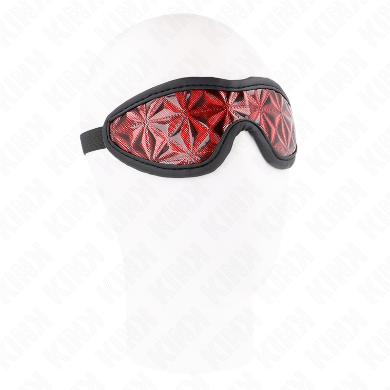 Czerwona opaska na oczy KINK w romby, 20,5 × 6 cm