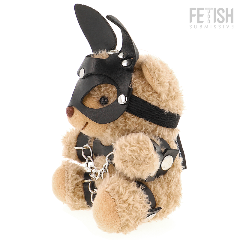 FETISH SUBMISSIVE Mishka pluszak z maską z króliczymi uszami