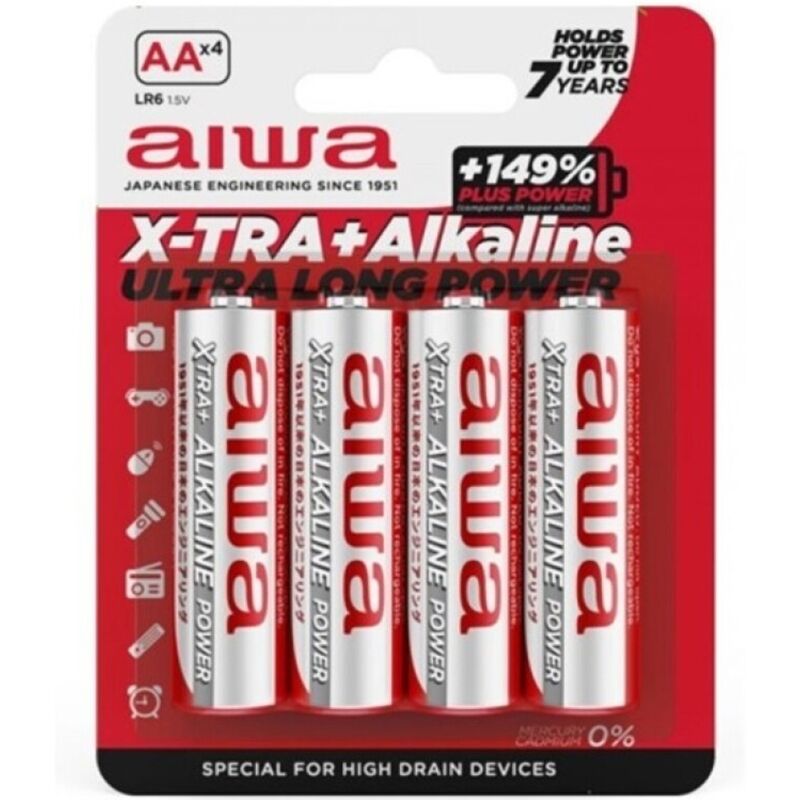 Baterie alkaliczne AIWA X TRA AA, 4 sztuki