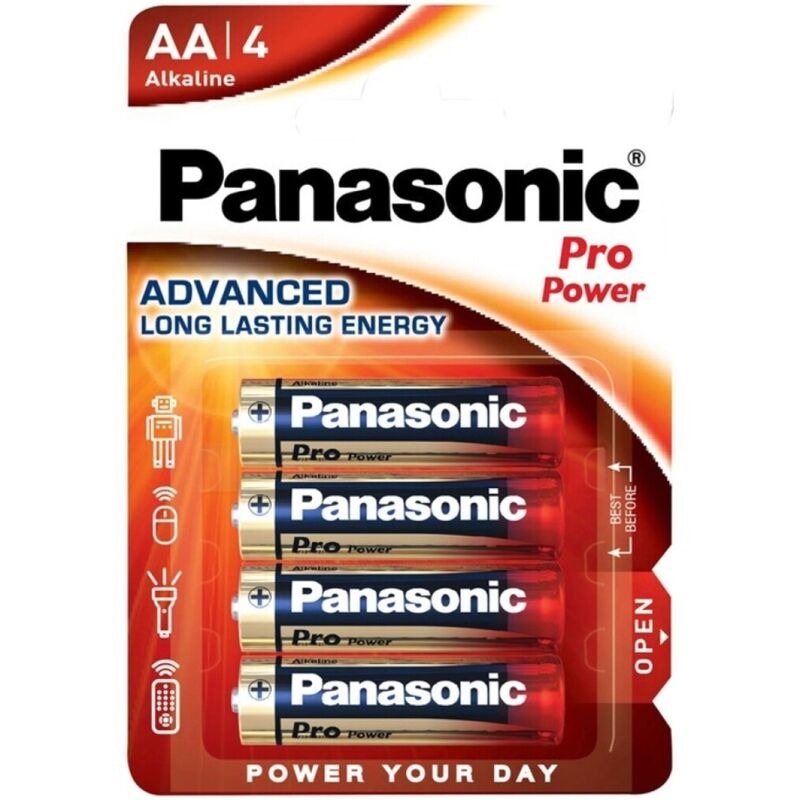 Baterie alkaliczne AA LR6, wysoka wydajność, długa trwałość, opakowanie 4 szt. PANASONIC