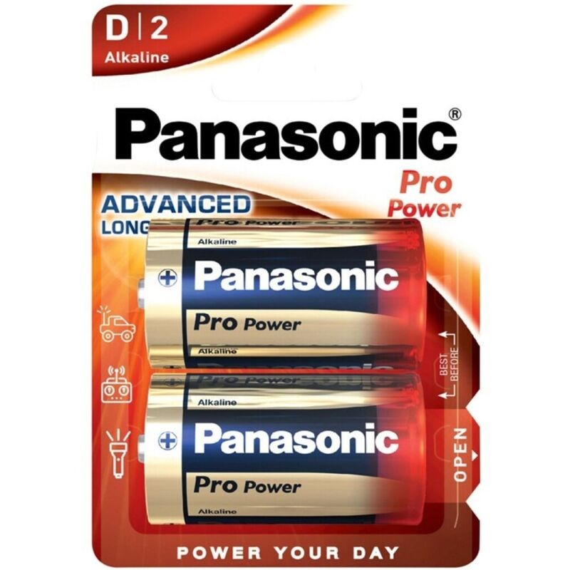 Bateria alkaliczna LR20 D o dużej pojemności, długotrwała, 2 sztuki PANASONIC