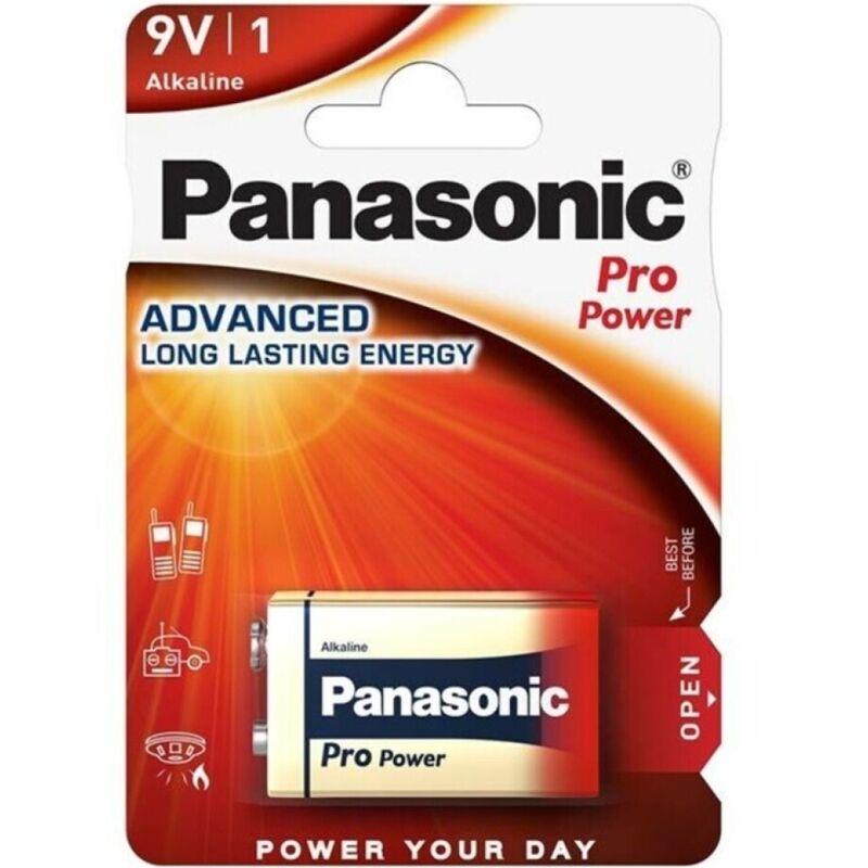 Bateria alkaliczna 9 V o długiej żywotności i stabilnym napięciu do urządzeń PANASONIC
