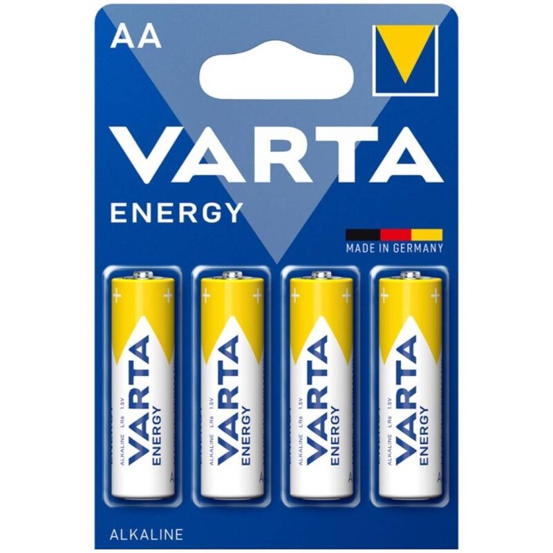 Baterie alkaliczne AA VARTA, zestaw 4 sztuki, długa żywotność do urządzeń