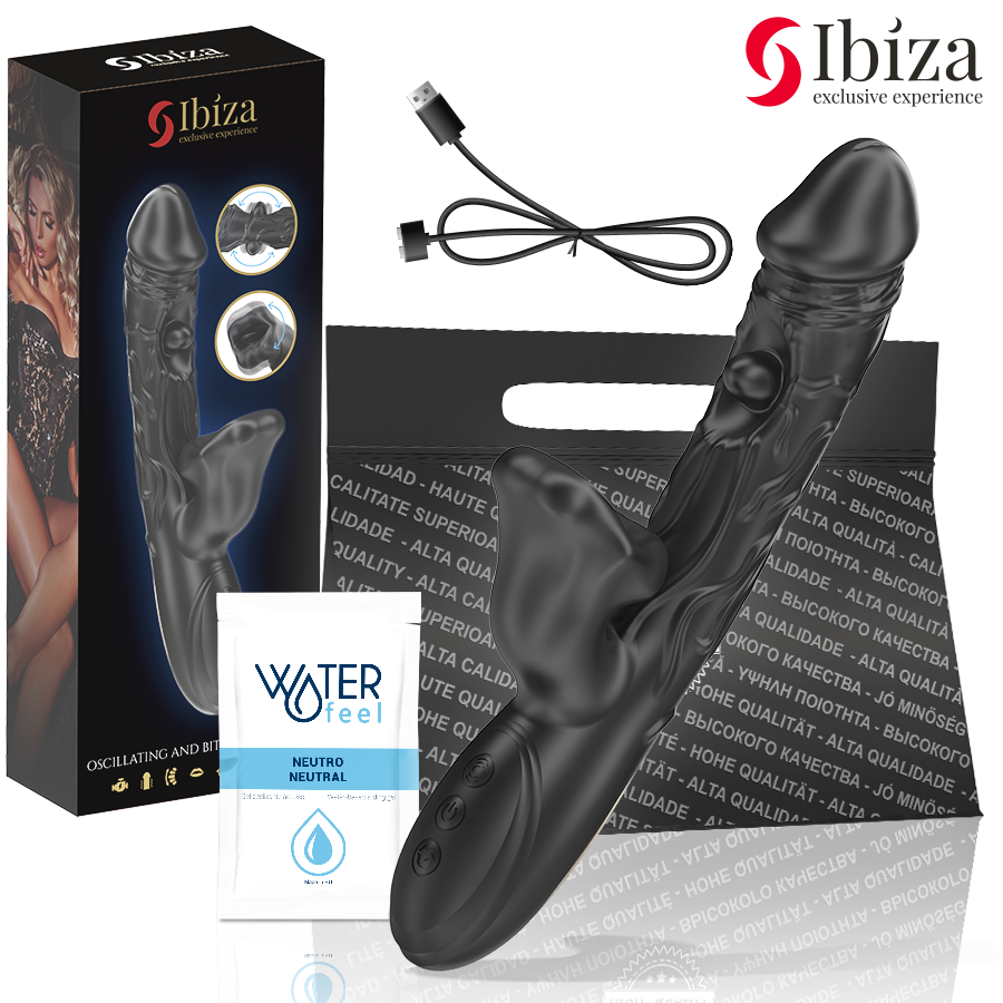 Wibrator do łechtaczki z efektem gryzienia i rotacją, zapewniający intensywną stymulację IBIZA TECHNOLOGY