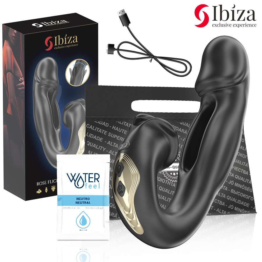 Wibrator łechtaczkowy Rose z ruchem oscylacyjnym i akumulatorem USB IBIZA