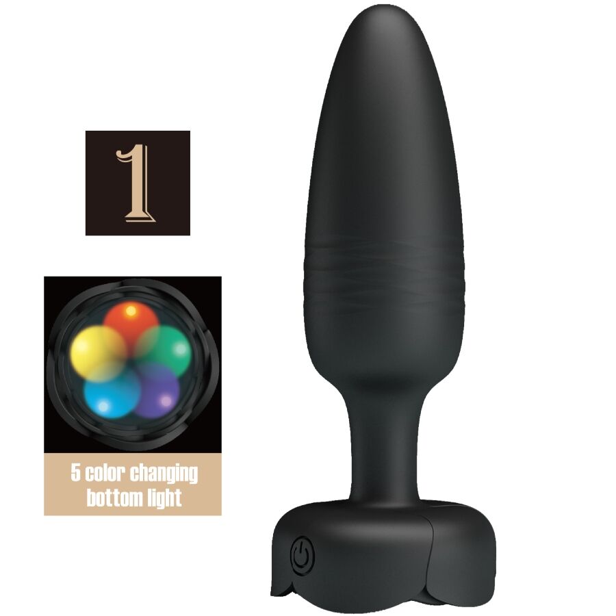 Zatyczka analna Pretty Love Tarion ze światłem LED, 12,5 cm