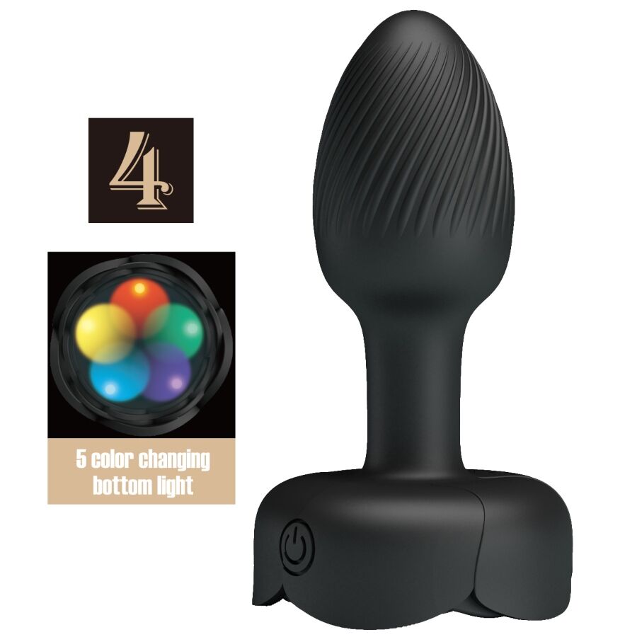 Korek analny Pretty Love Olman z podświetleniem LED, 8,8 cm