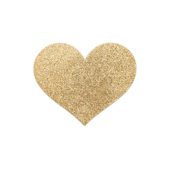 Bijoux Indiscrets Flash Golden Heart złote osłonki na sutki