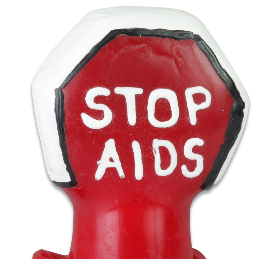 CONDOMERIE Stop AIDS, ręcznie malowany gadżet erotyczny