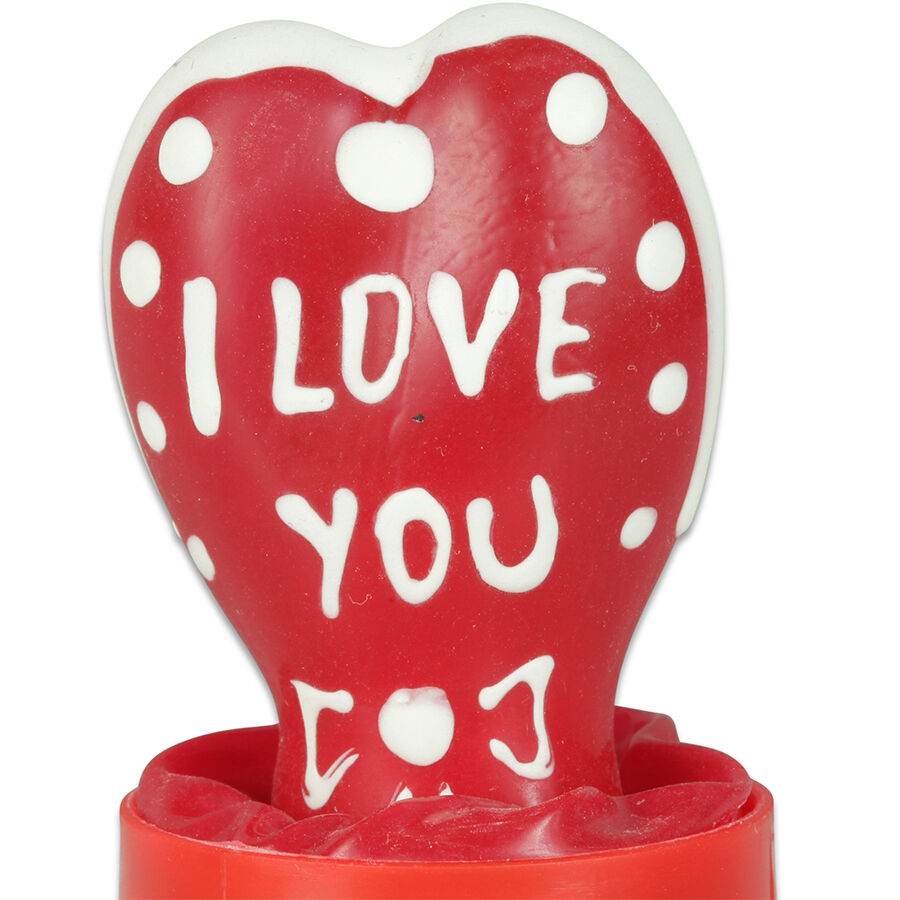 CONDOMERIE I Love You 2, ręcznie malowane serce jako zabawny prezent erotyczny