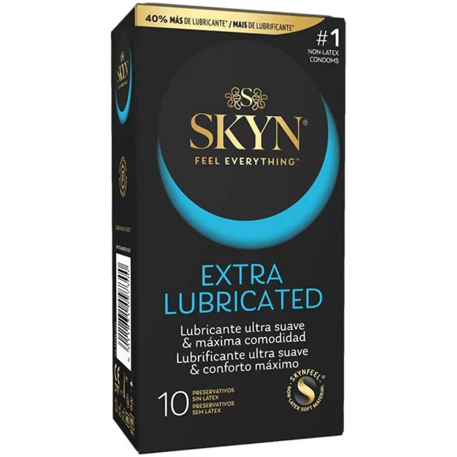 Prezerwatywy SKYN Extra Lubricated bez lateksu, 10 sztuk