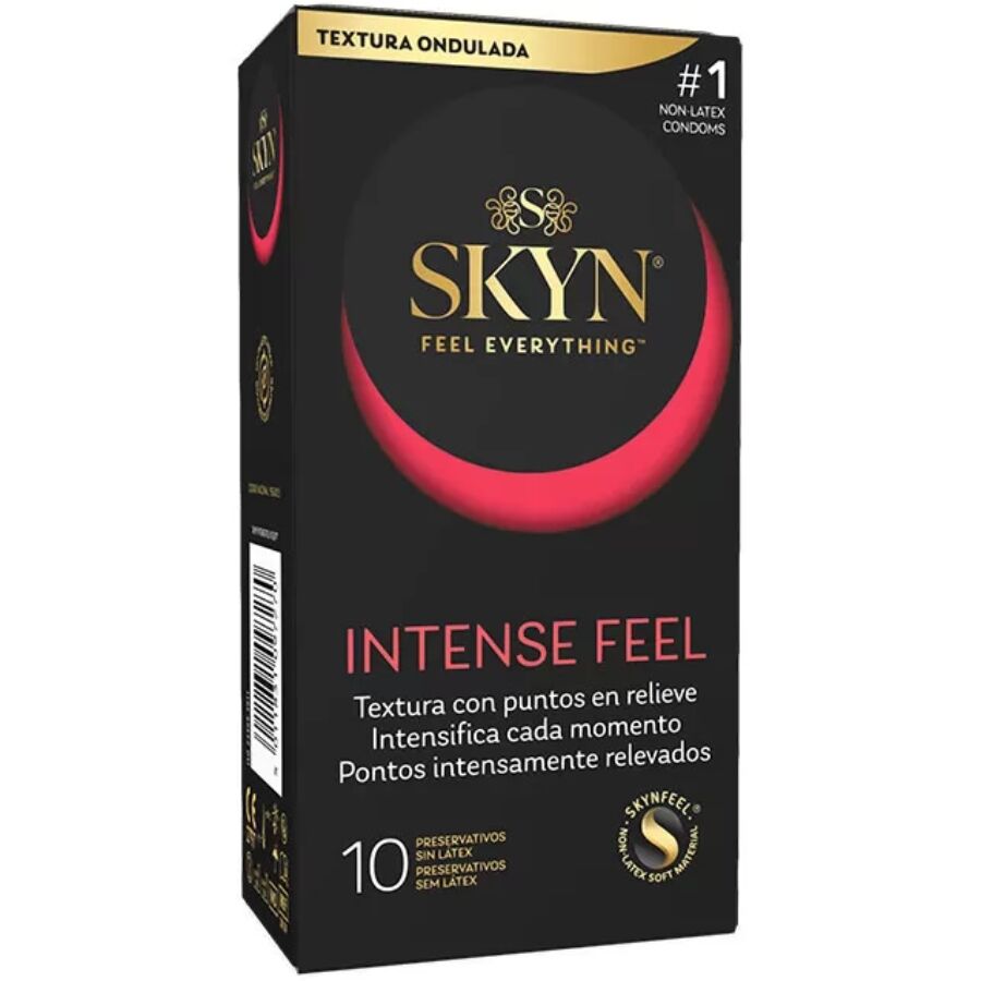 Prezerwatywy bez lateksu SKYN Intense Feel z teksturą, 10 szt.