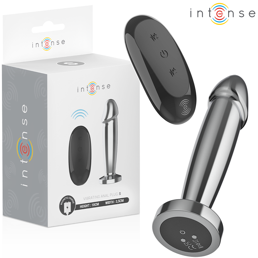 INTENSE wibrujący korek analny z aluminium, 10 cm