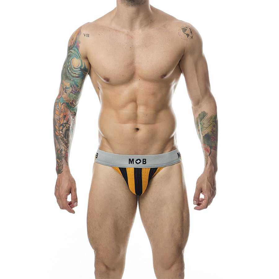 Jockstrap bawełniany z przewiewną kieszenią i elastycznymi paskami MOB