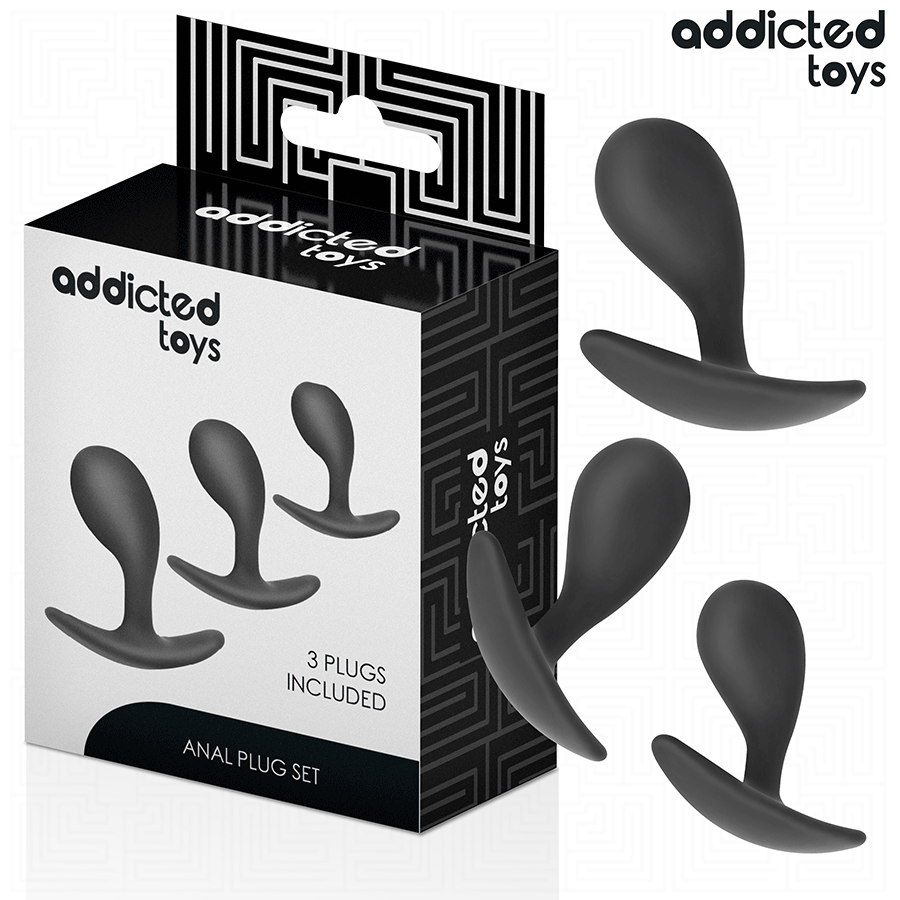 ADDICTED TOYS zestaw silikonowych korków analnych, 3 rozmiary