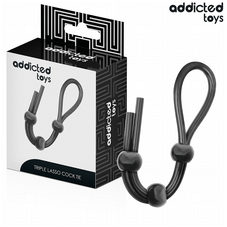 Addicted Toys Triple Loop silikonowy pierścień na penisa bez wibracji