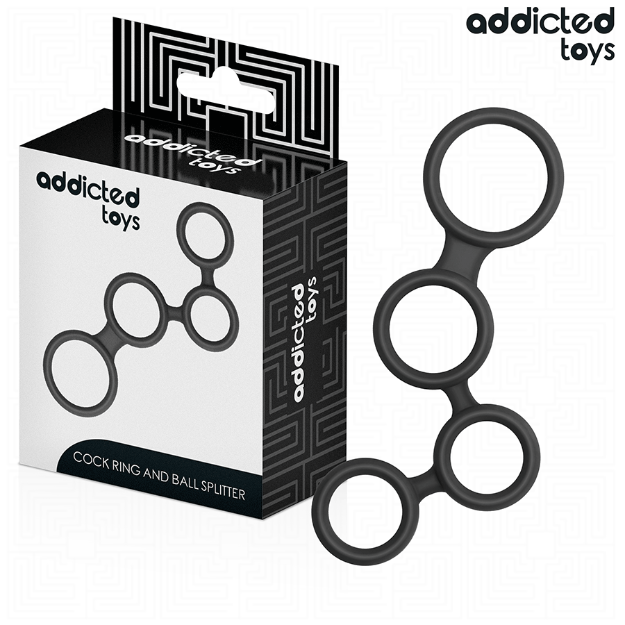 ADDICTED TOYS pierścień na penisa bez wibracji z przegrodą na jądra