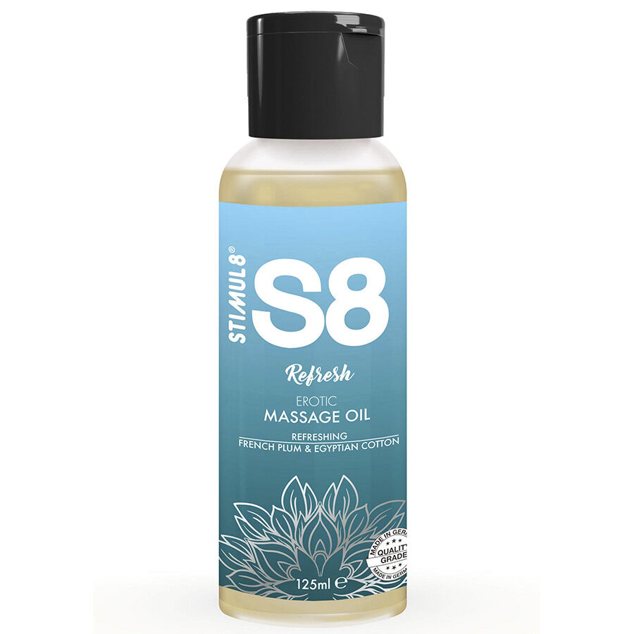 STIMUL8 S8 Refresh Cotton olejek do masażu, 125 ml