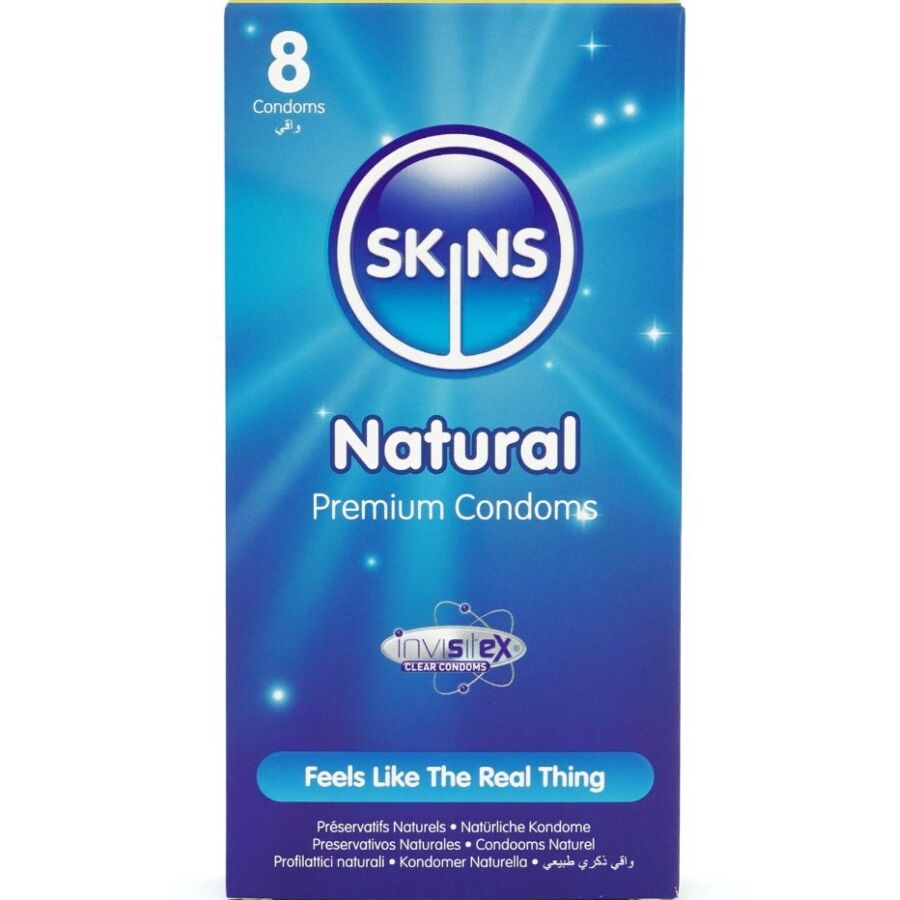 Prezerwatywy SKINS Natural Standard, 8 sztuk