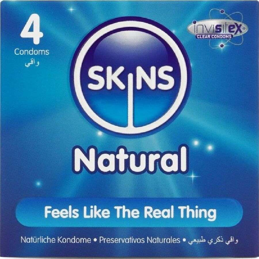 Prezerwatywy SKINS Natural Premium Standard, 4 sztuki