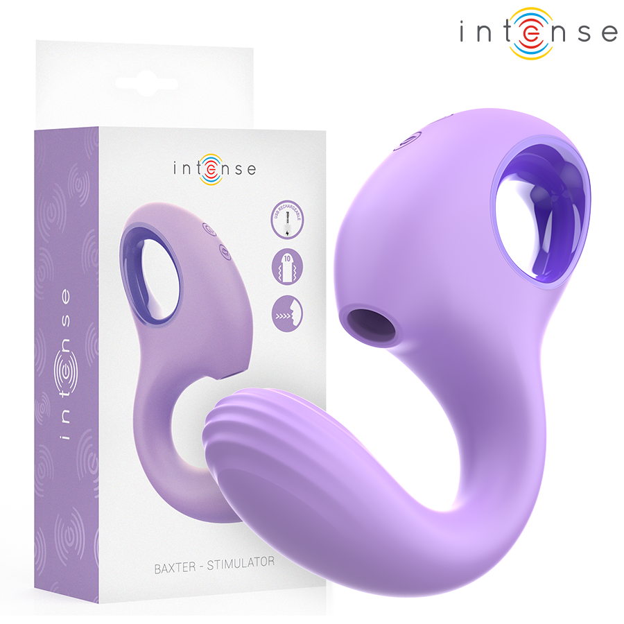 Wibrator ciśnieniowy INTENSE BAXTER z wibracjami, fioletowy