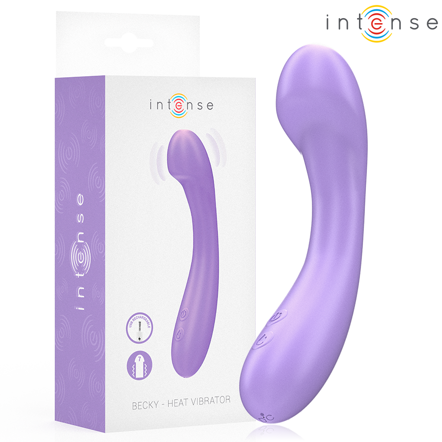 Wibrator INTENSE BECKY z funkcją podgrzewania, 19 cm