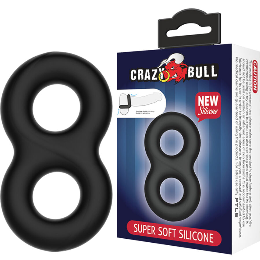 Crazy Bull Double Infinity podwójny pierścień erekcyjny bez wibracji