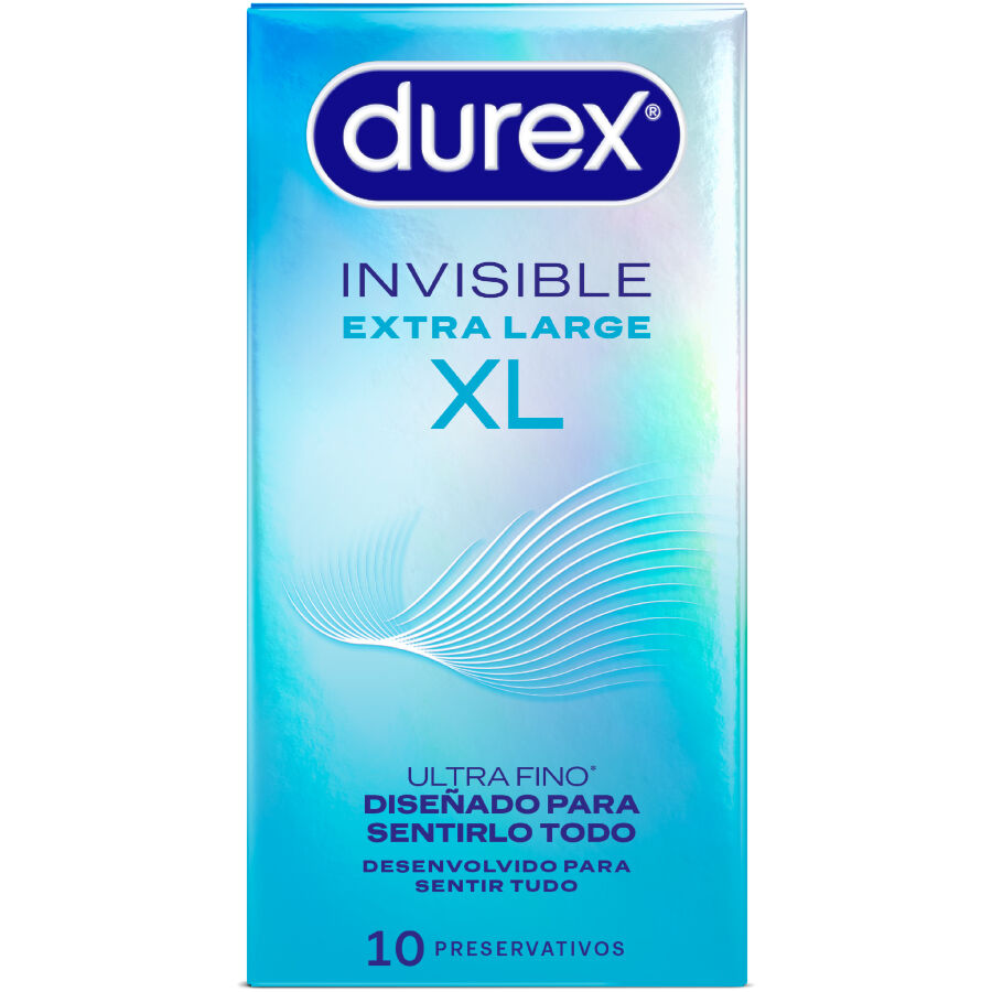 Durex Invisible XL, duże prezerwatywy, 10 sztuk