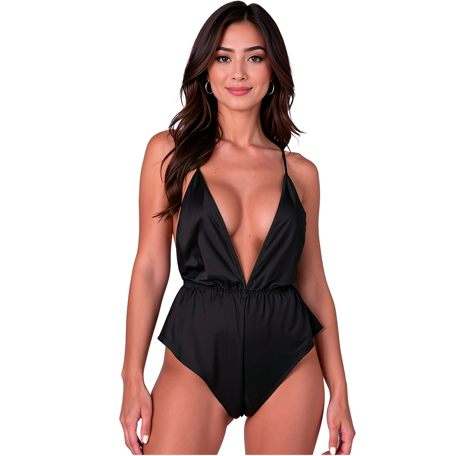 PASSION SENSIE body bieliźniane czarne L/XL