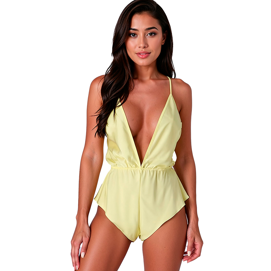Body bieliźniane PASSION SENSIE w kolorze cytrynowym, S/M