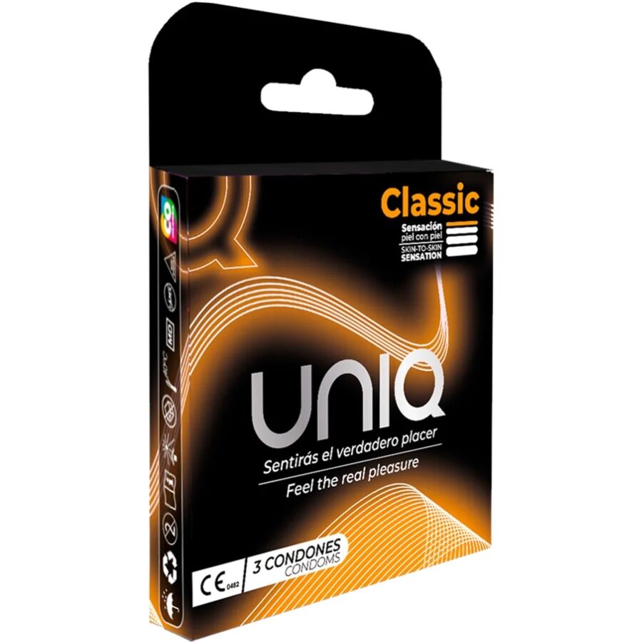 Prezerwatywy UNIQ Classic bez lateksu, 3 sztuki