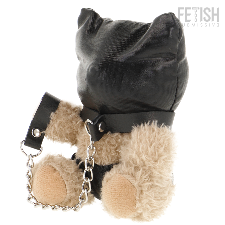 FETISH SUBMISSIVE Momo, pluszowy miś z kapturem bondage