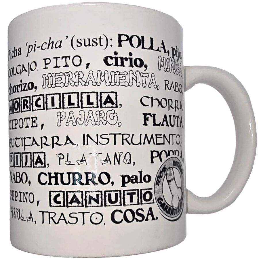 DIABLO PICANTE kubek ceramiczny z synonimami penisa, 370 ml