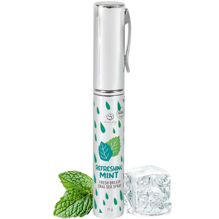 Spray do ust Secretplay o smaku mięty na intymne chwile